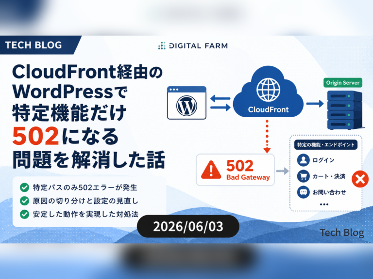 CloudFront 経由の WordPress で特定機能だけ 502 になる問題を解消した話
