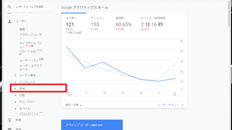 自社のホームページが、どの地域から何人見に来てるのかを知る方法は？